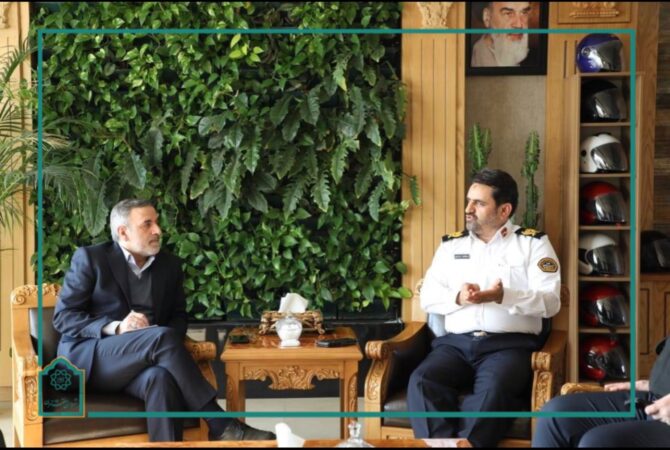 نشست مشترک شهردار منطقه ۱۲ با رئیس پلیس راهور تهران بزرگ نشست مشترک شهردار منطقه ۱۲ با رئیس پلیس راهور تهران بزرگ