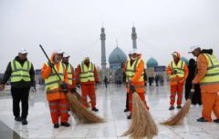 میزبانی عاشقانه منطقه ۵ از زائران نیمه شعبان در مسجد جمکران