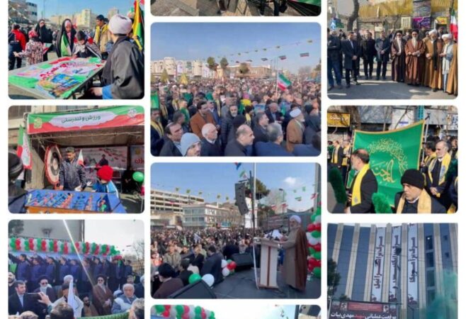 راهپیمایی باشکوه ۲۲ بهمن در شهرری برگزار شد راهپیمایی باشکوه ۲۲ بهمن در شهرری برگزار شد
