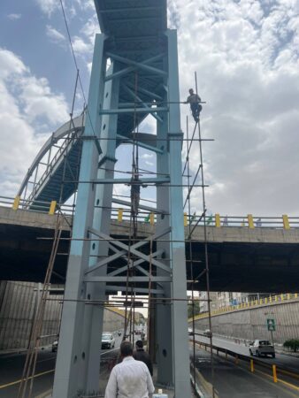ساماندهی بزرگترین پل عابر پیاده شمال شرق تهران