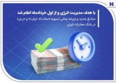 مبالغ جدید و چرخه زمانی تسویه «ساتنا»، «پایا» و «پل» در بانک صادرات ایران