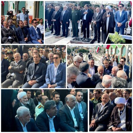 عطرافشانی گلزار شهدای ساری با حضور رئیس بنیاد شهید و امور ایثارگران کشور و مدیرعامل بیمه دی