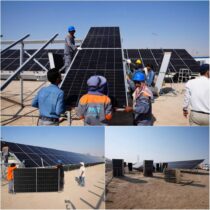 آغاز نصب پنل‌های خورشیدی در نیروگاه ۱۵.۲ مگاواتی شرکت پالایش گاز بیدبلند خلیج‌فارس