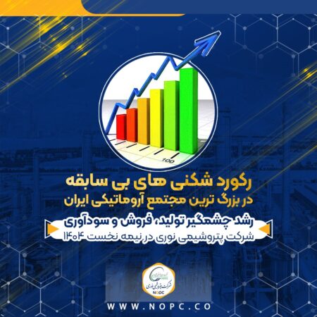 رکورد شکنی های بی سابقه در بزرگ ترین مجتمع آروماتیکی ایران/رشد چشمگیر تولید، فروش و سودآوری نوری در نیمه نخست ۱۴۰۴ رکورد شکنی های بی سابقه در بزرگ ترین مجتمع آروماتیکی ایران/رشد چشمگیر تولید، فروش و سودآوری نوری در نیمه نخست ۱۴۰۴