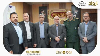 دیدار مدیرعامل و مدیران ارشد شرکت پتروشیمی اروند با فرمانده ناحیه مقاومت بسیج ماهشهر به مناسبت هفته بسیج