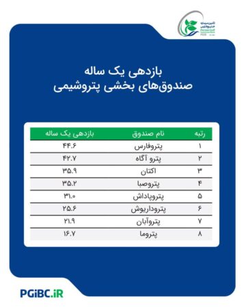 «پتروفارس» رتبه اول بازدهی در بین صندوق‌های پتروشیمی