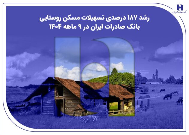 ​رشد ۱۸۷ درصدی تسهیلات مسکن روستایی بانک صادرات ایران در ۹ ماهه ۱۴۰۴