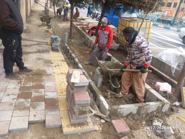 بهسازی و مناسب‌سازی پیاده‌رو محله سازمان برنامه