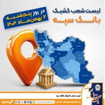 اعلام فهرست شعب کشیک بانک سپه در تهران و استان‌ها / پنجشنبه، دوم بهمن ماه