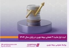 ثبت تراز مثبت ۳ همتی بیمه نوین در پایان سال ۱۴۰۴