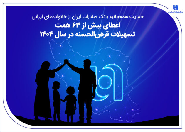 حمایت همه‌جانبه بانک صادرات ایران از خانواده‌های ایرانی؛ اعطای بیش از ۶۳ همت تسهیلات قرض‌الحسنه در سال ۱۴۰۴