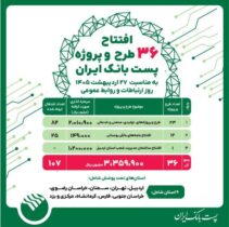 پست‌بانک ایران همزمان با روز جهانی ارتباطات، ۳۶ طرح و پروژه را افتتاح می‌کند
