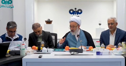 بازدیدحجت‌الاسلام و المسلمین فتوحی، رئیس منطقه ۲ بازرسی کل کشور و بازرس کل خراسان رضوی از کارخانجات تولیدی شرکت فولاد سنگان