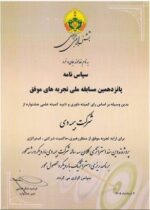 دریافت لوح سپاس برای «تدوین سند استراتژی بیمه دی» در جشنواره ملی بهره‌وری