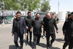 بازدید معاون هماهنگی سپاه استان ایلام از محل استقرار اتوبوس‌های زائرین در منطقه۹